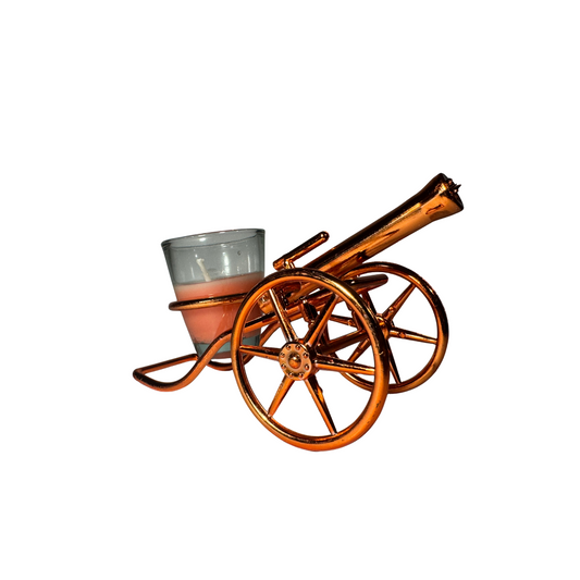 Cannon-Shaped Metal Tealight Candle Holder – Decorative Showpiece (1 Pc)
