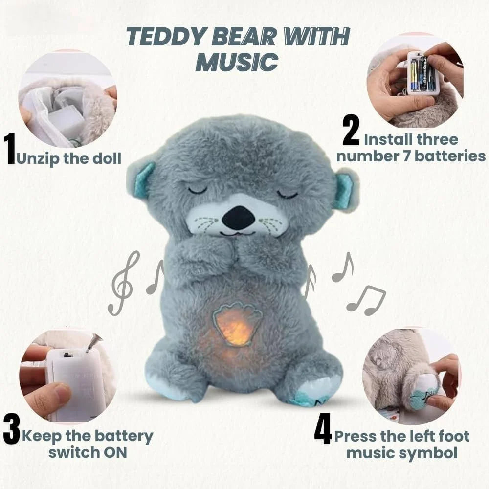 Breathing Teddd – Glowing Sensory Plush with Music & Lights for Baby Sleep & Pla