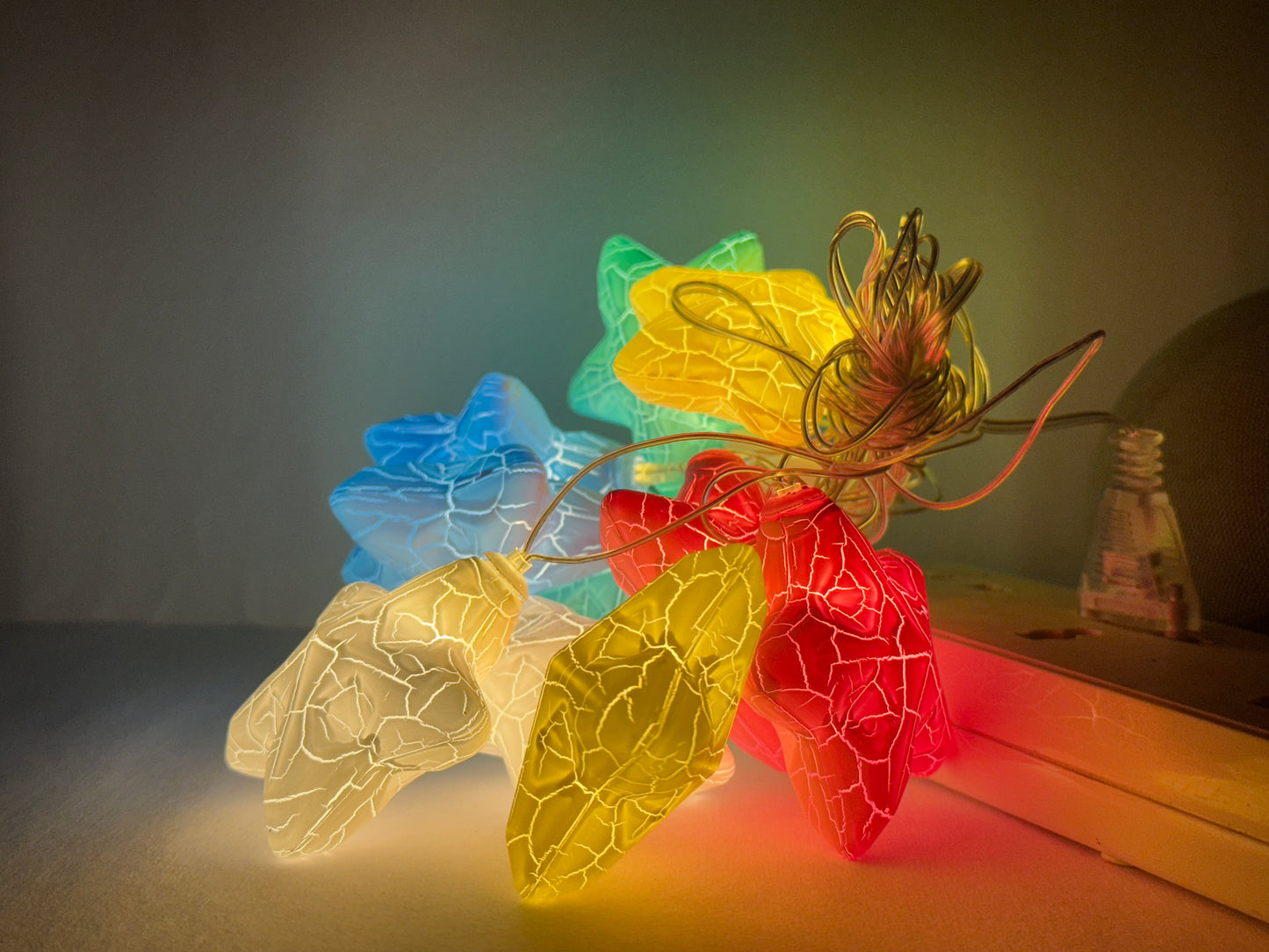 Multicolour Cotton Ball LED String Lights – 4m, 10 LEDs for Home & Festive Decoration