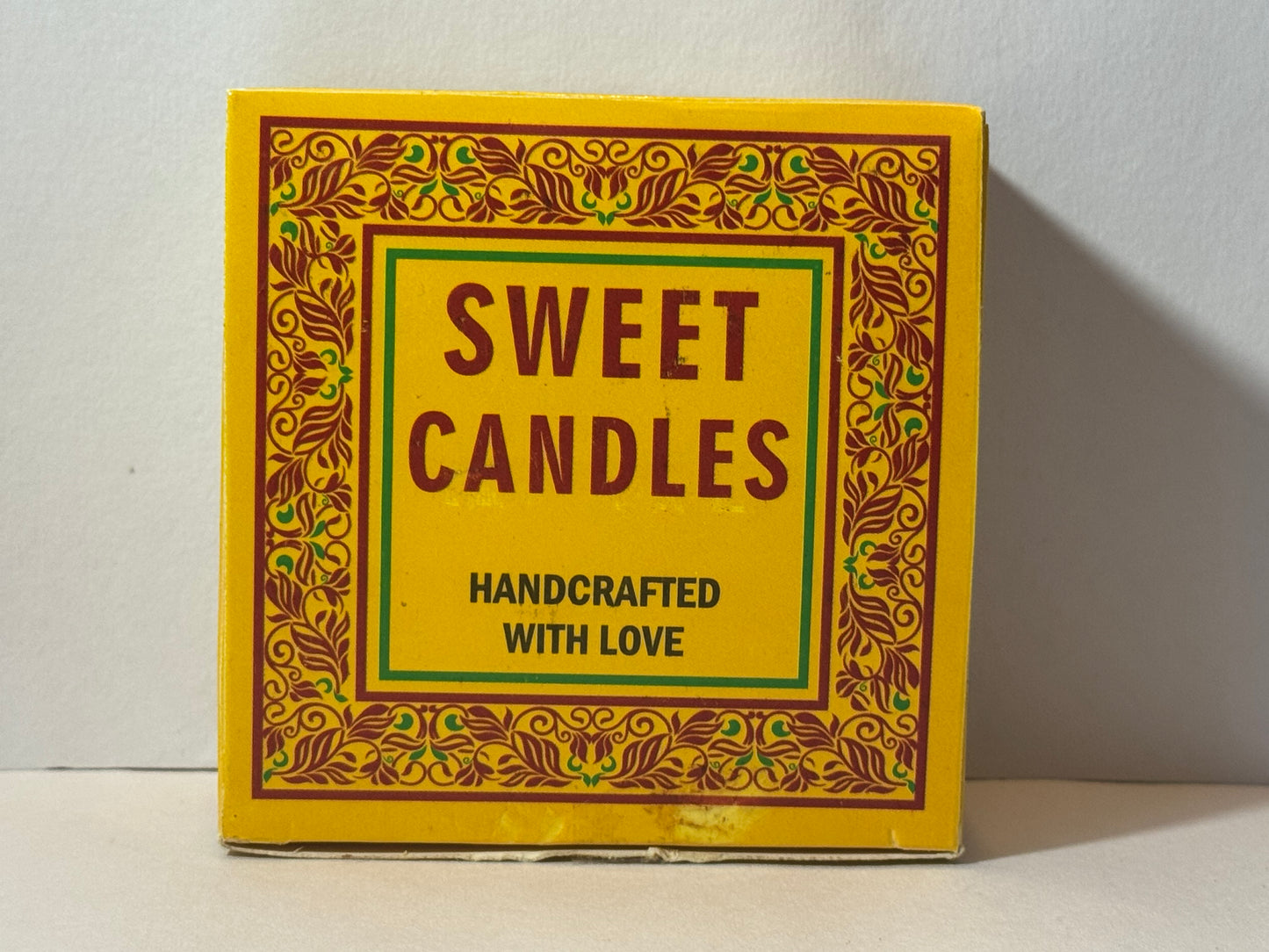 Motichur Laddoo Candles – Handmade Scented Decorative Wax Candles (Pack of 4)