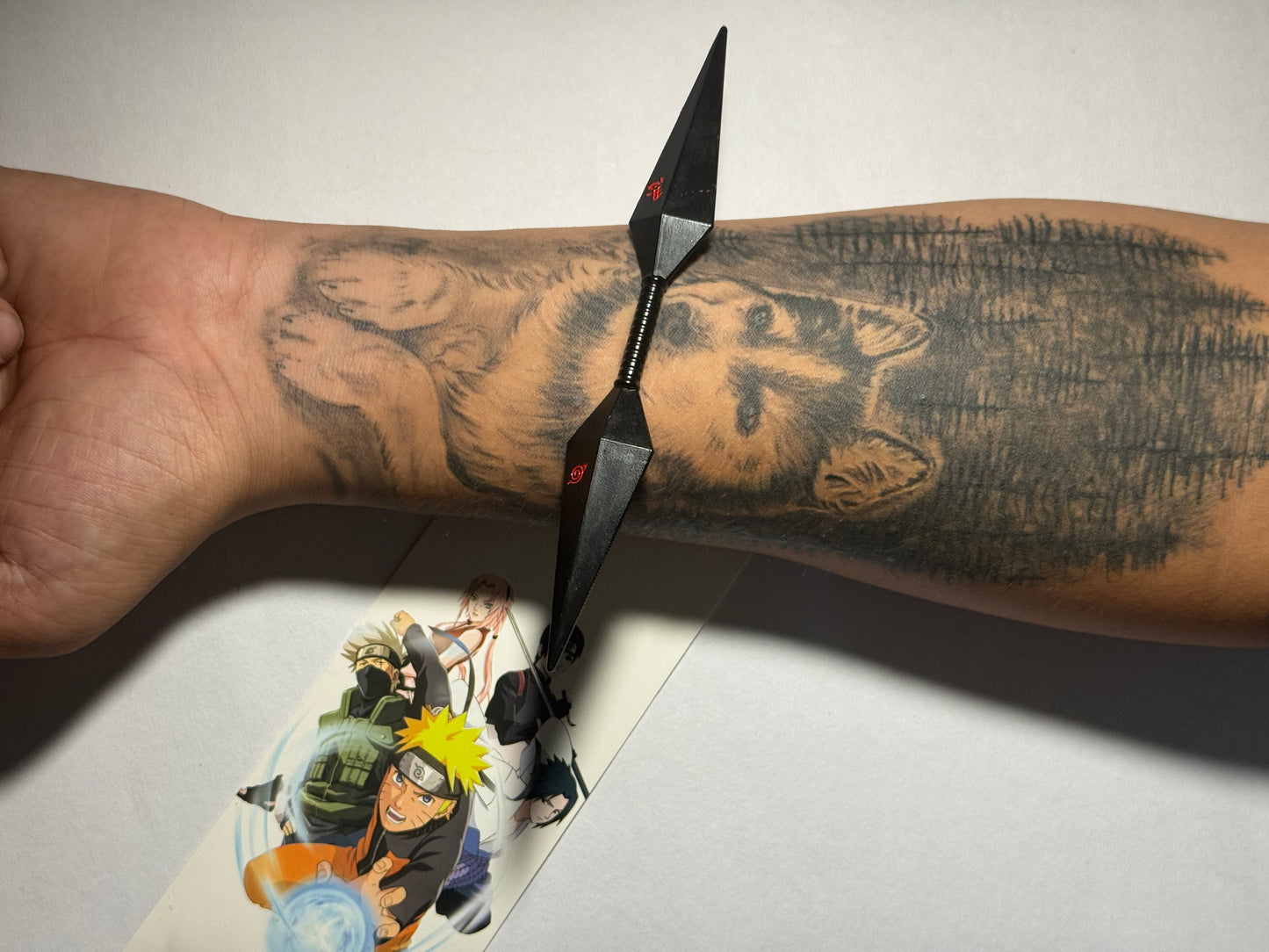 Asuma’s Chakra Blade – 3D Printed Kunai Toy | Metallic Black Anime Replica (1 Pc)